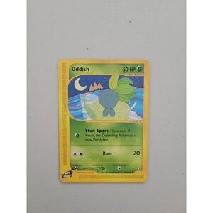 Pokemon Oddish Trading Card - Yellow and Green